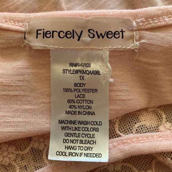 Fiercely Sweet See Through Top. 1X - Picture 4 of 6